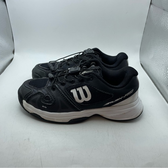 Wilson Rush Pro Kids Black Tennis Shoes size 12 - Picture 1 of 9